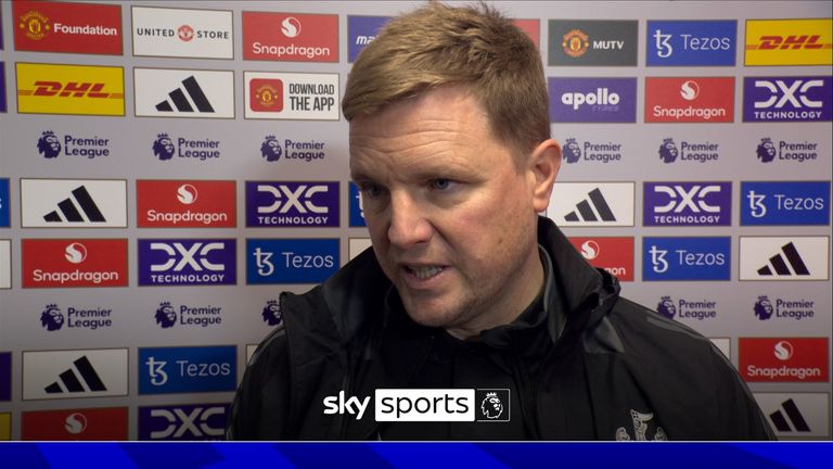 Newcastle United manager Eddie Howe was thrilled with his side's performance as they cruised to a 2-0 win at Old Trafford.