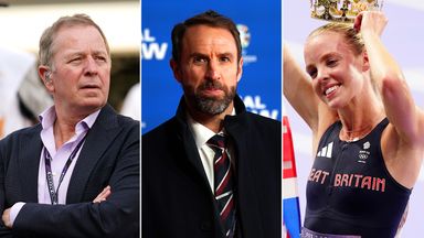 Martin Brundle (left), Gareth Southgate (centre) and Keely Hodgkinson have all been recognised in the 2025 New Year Honours list