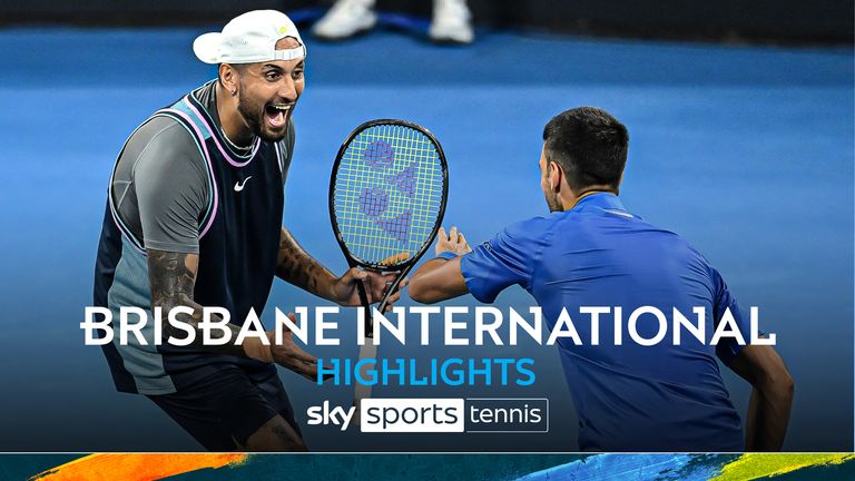 Nick Kyrgios and Novak Djokovic in Brisbane